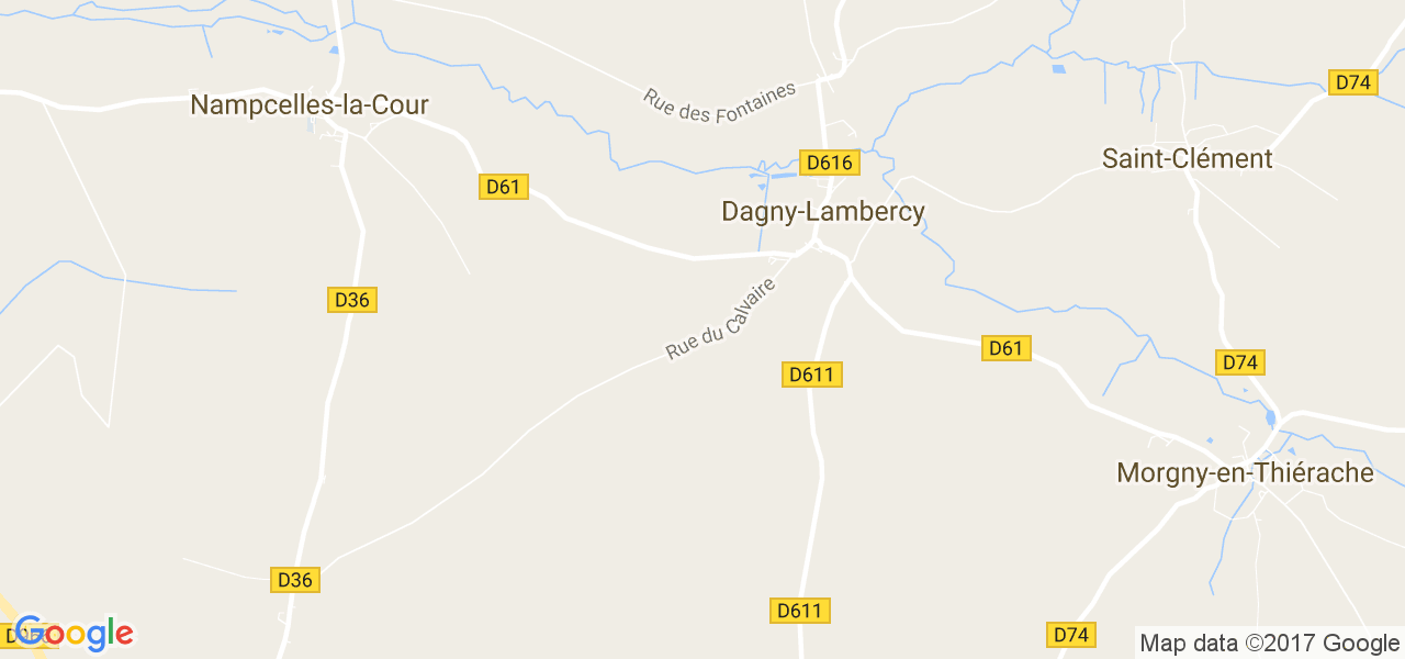 map de la ville de Dagny-Lambercy