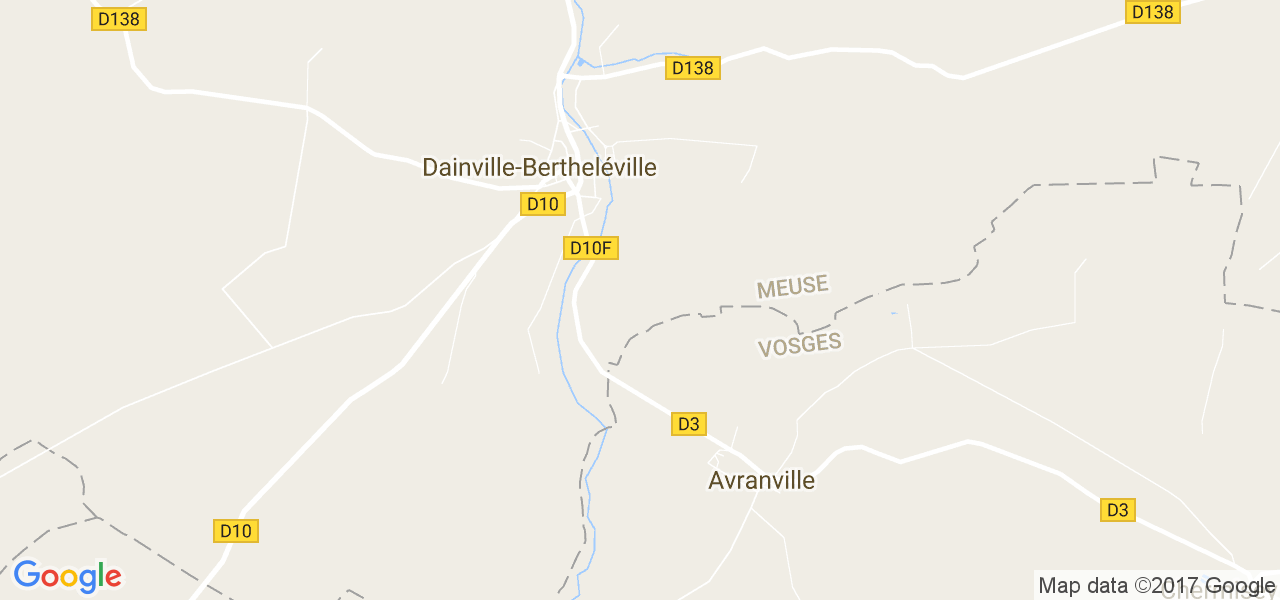 map de la ville de Dainville-Bertheléville