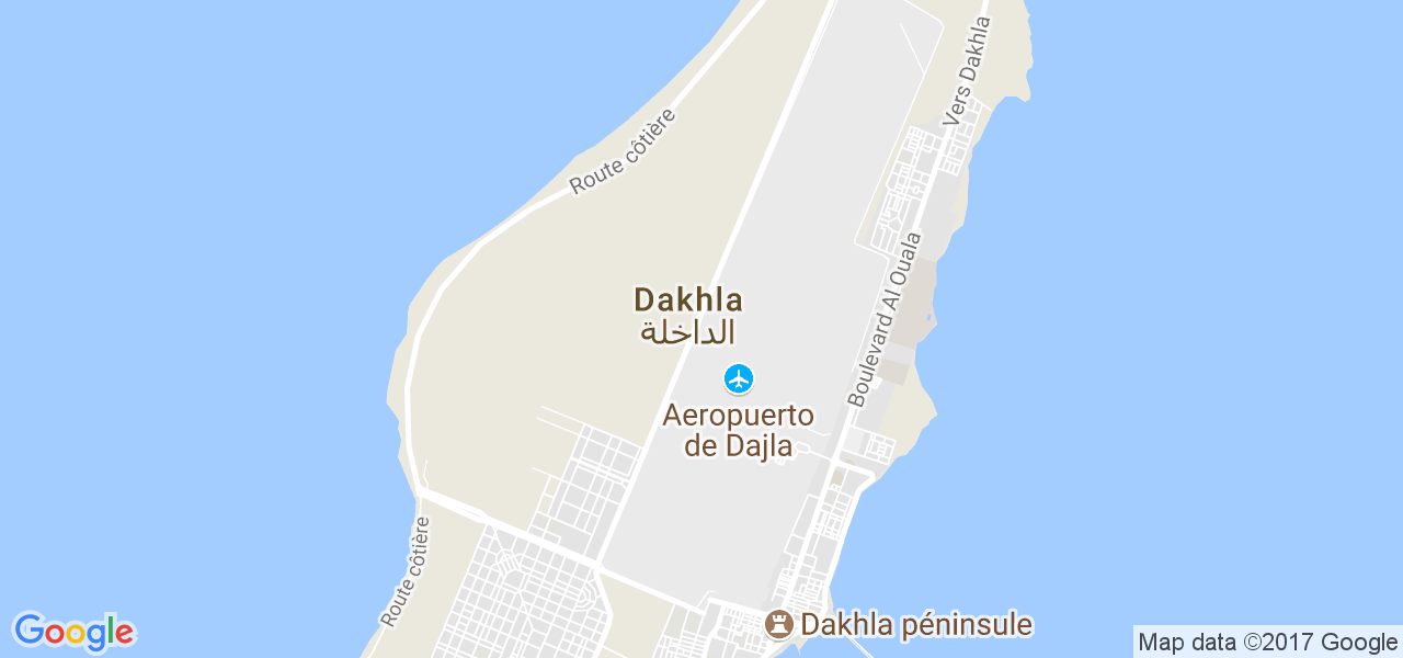 map de la ville de Dakhla