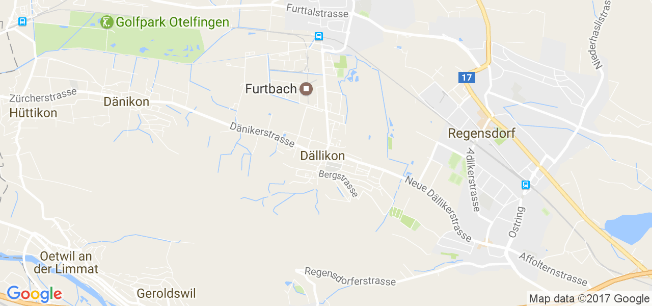 map de la ville de Dällikon