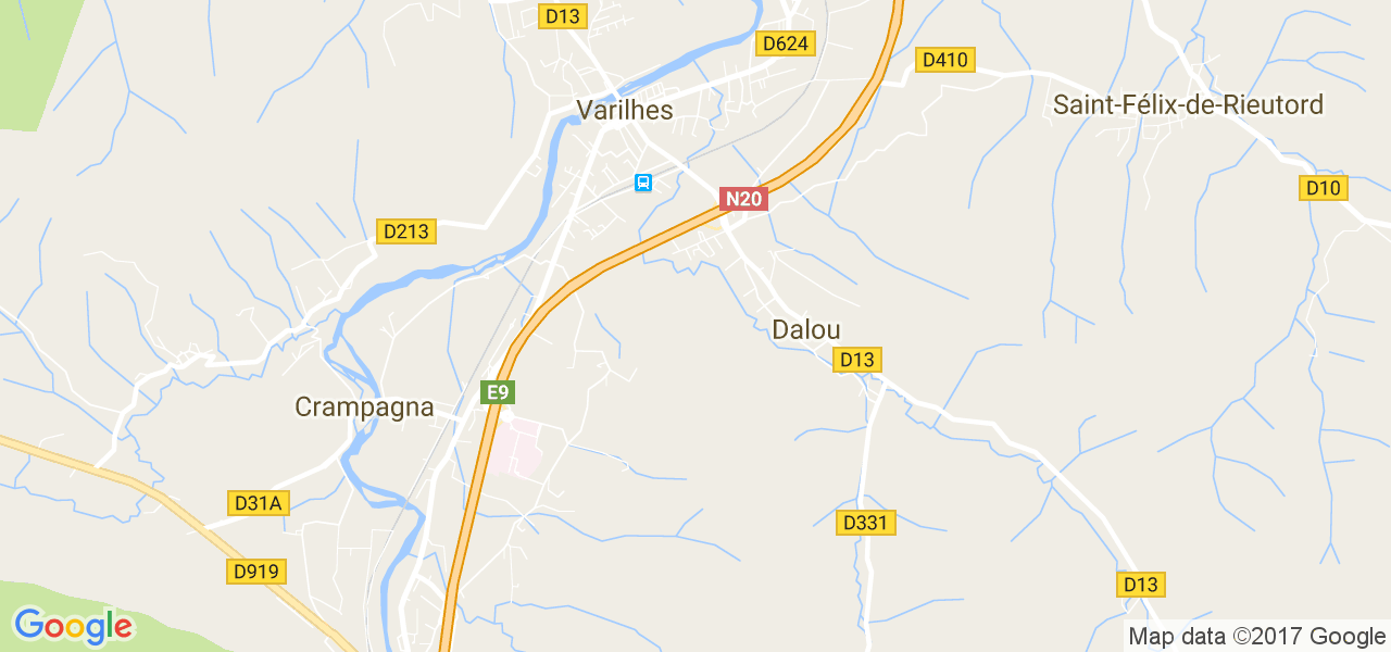 map de la ville de Dalou