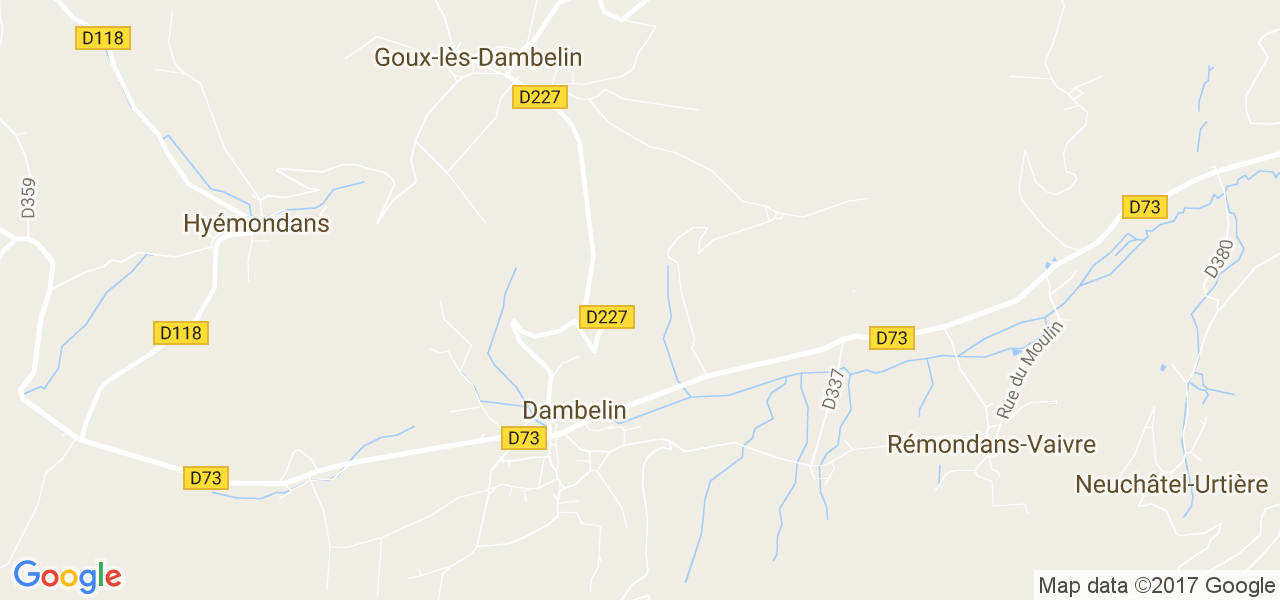 map de la ville de Dambelin