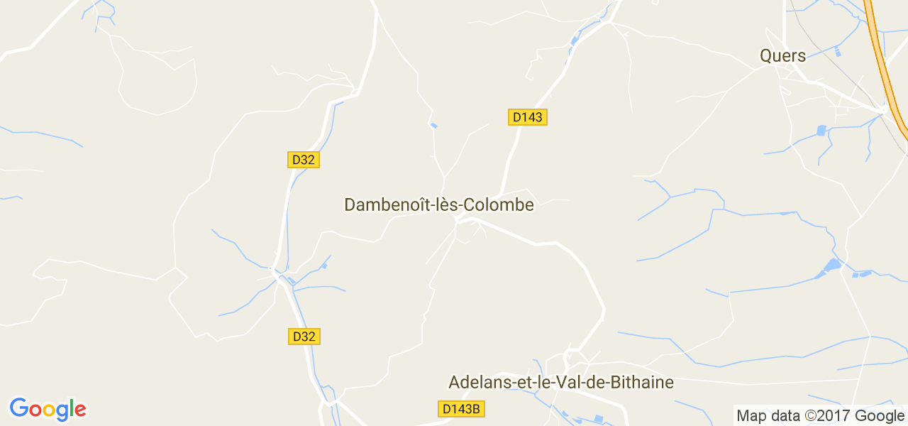 map de la ville de Dambenoît-lès-Colombe