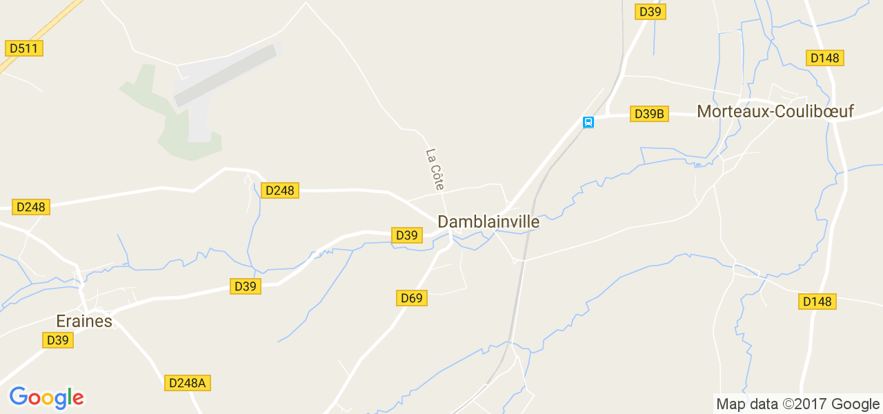 map de la ville de Damblainville