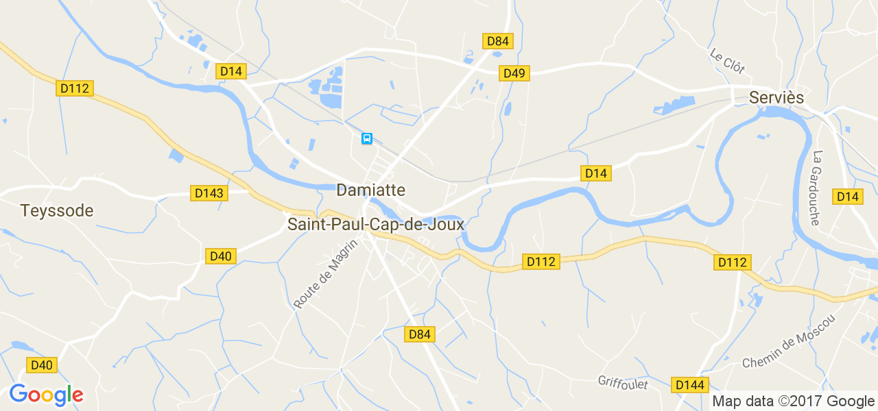 map de la ville de Damiatte