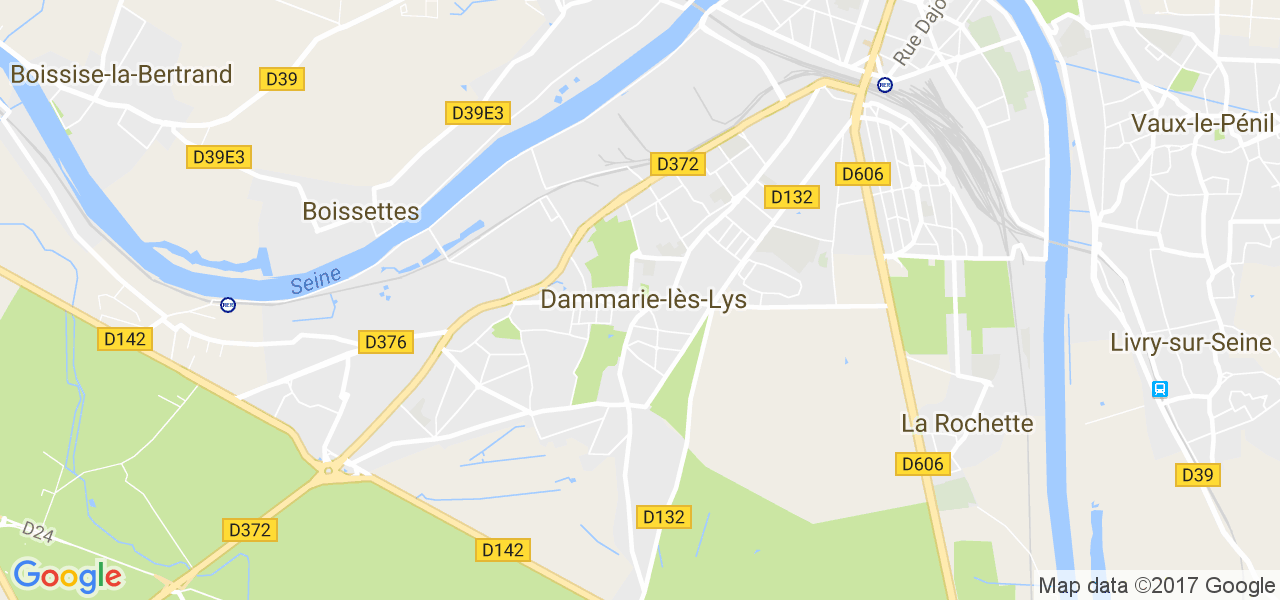 map de la ville de Dammarie-les-Lys