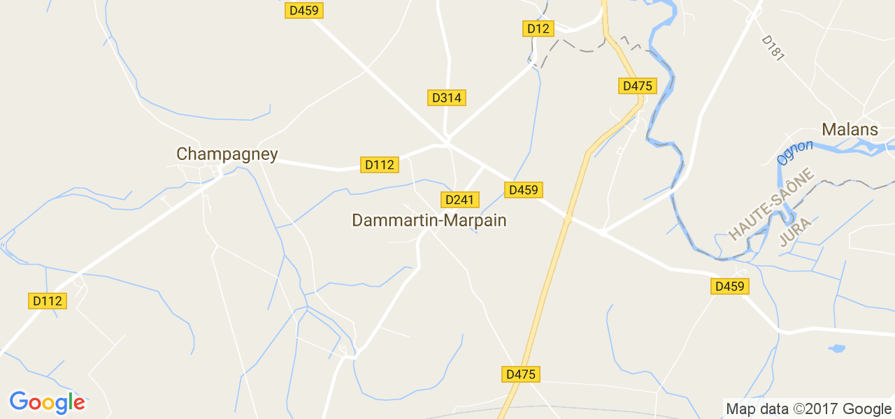 map de la ville de Dammartin-Marpain