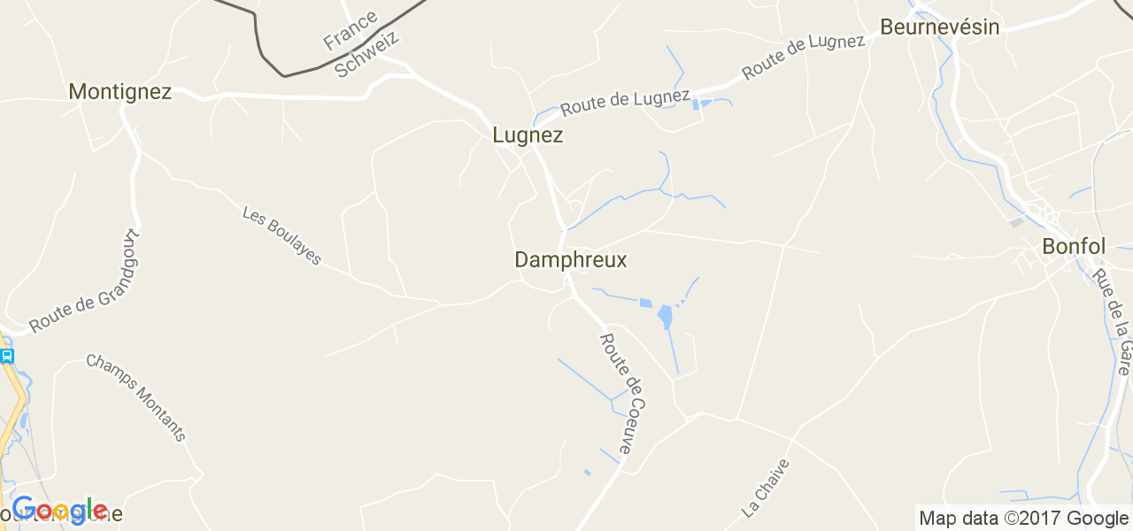 map de la ville de Damphreux