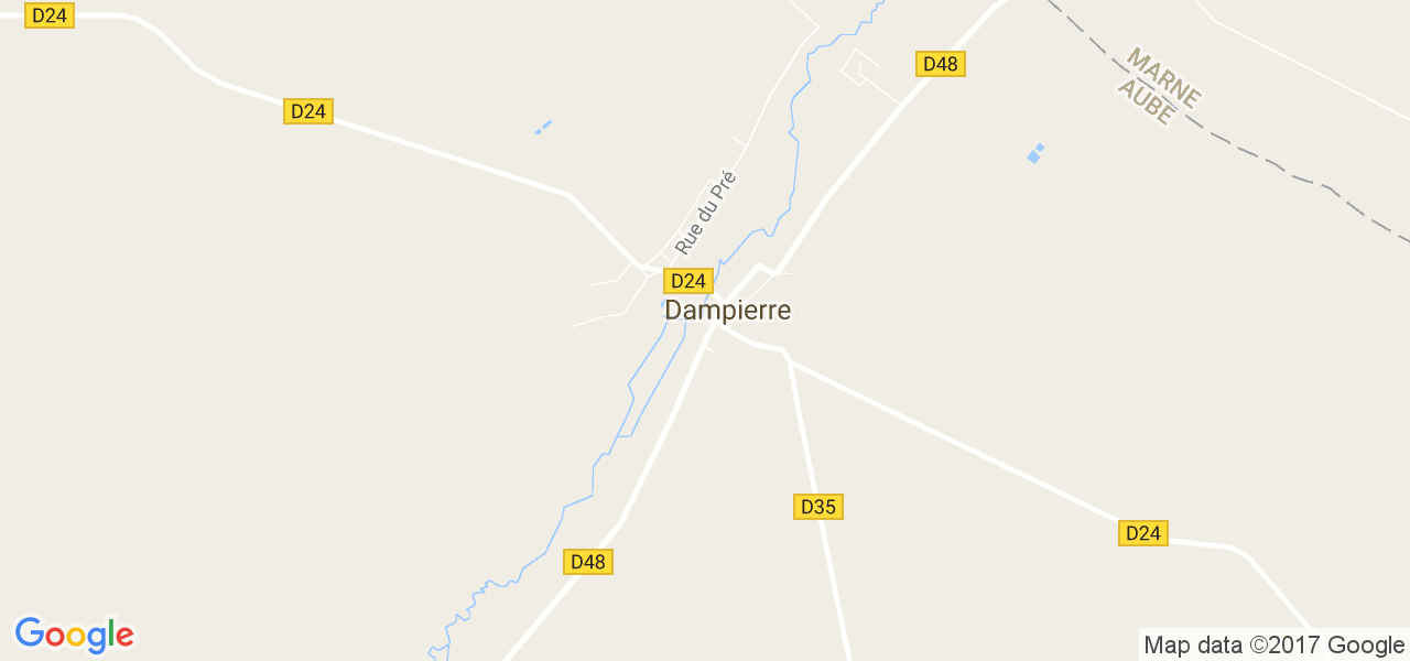 map de la ville de Dampierre