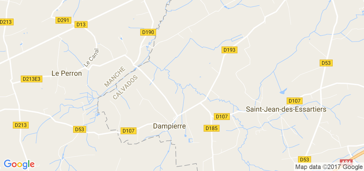 map de la ville de Dampierre