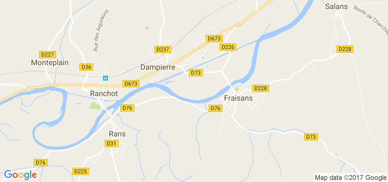 map de la ville de Dampierre