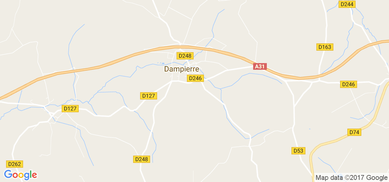 map de la ville de Dampierre