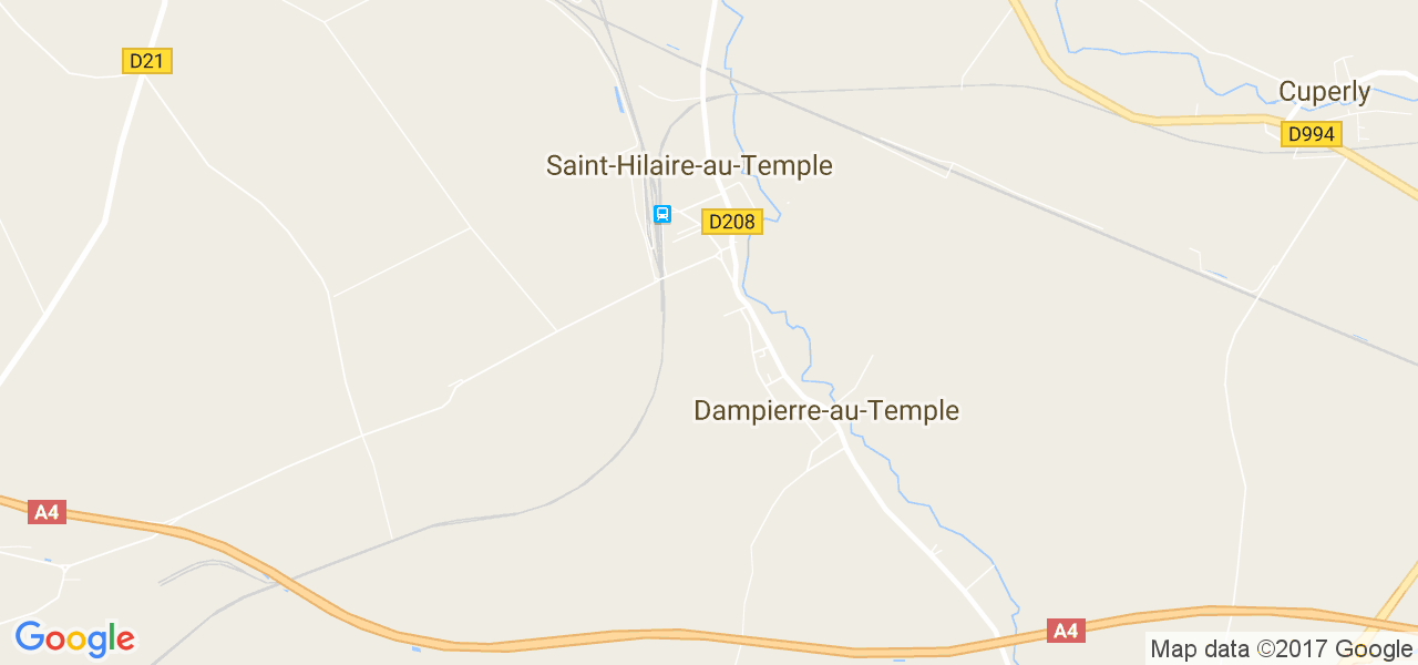 map de la ville de Dampierre-au-Temple