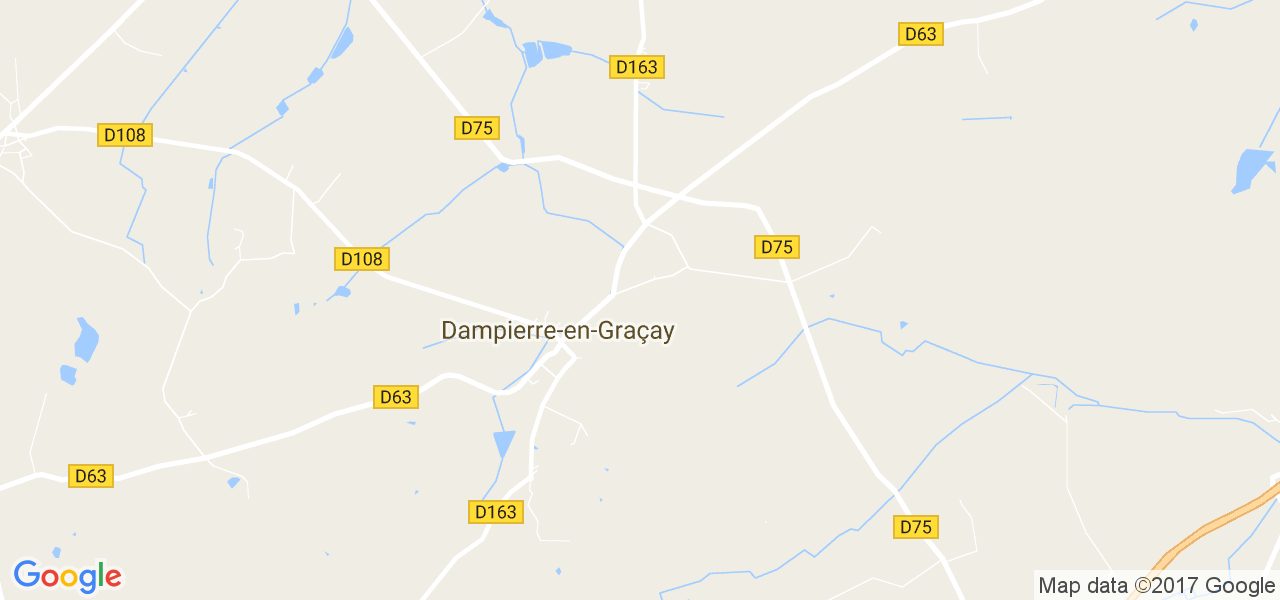 map de la ville de Dampierre-en-Graçay