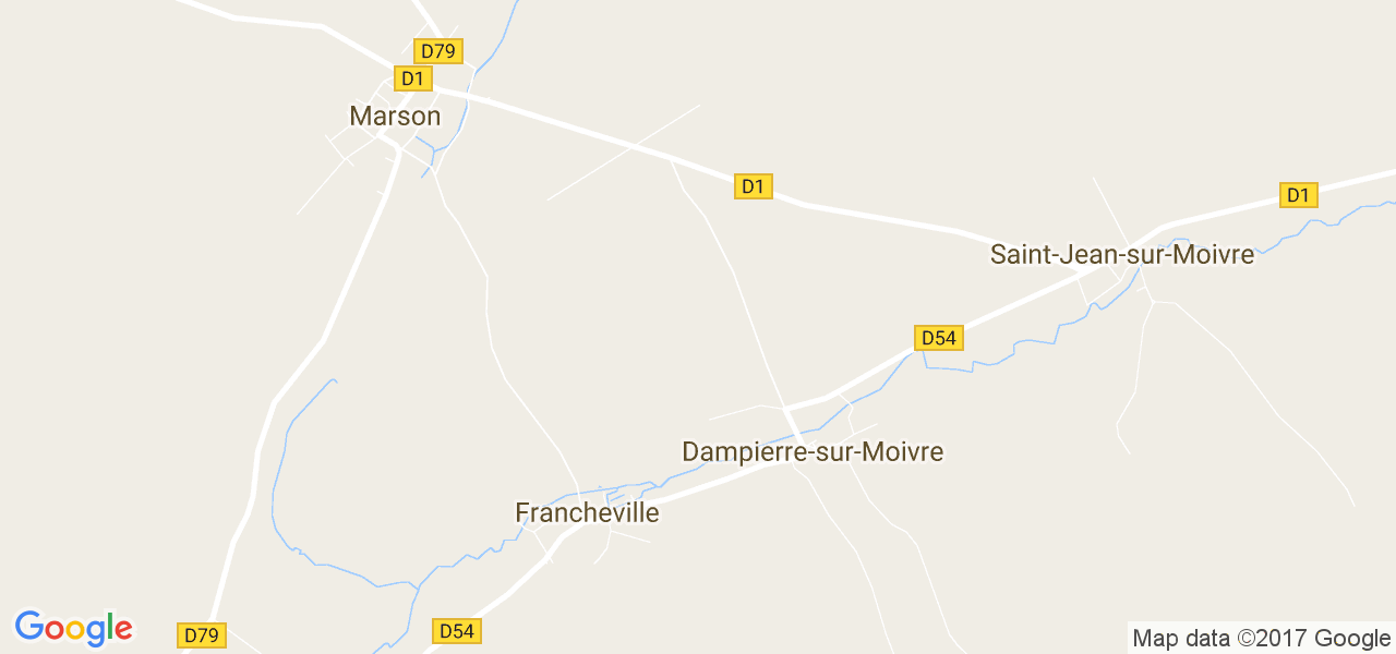 map de la ville de Dampierre-sur-Moivre