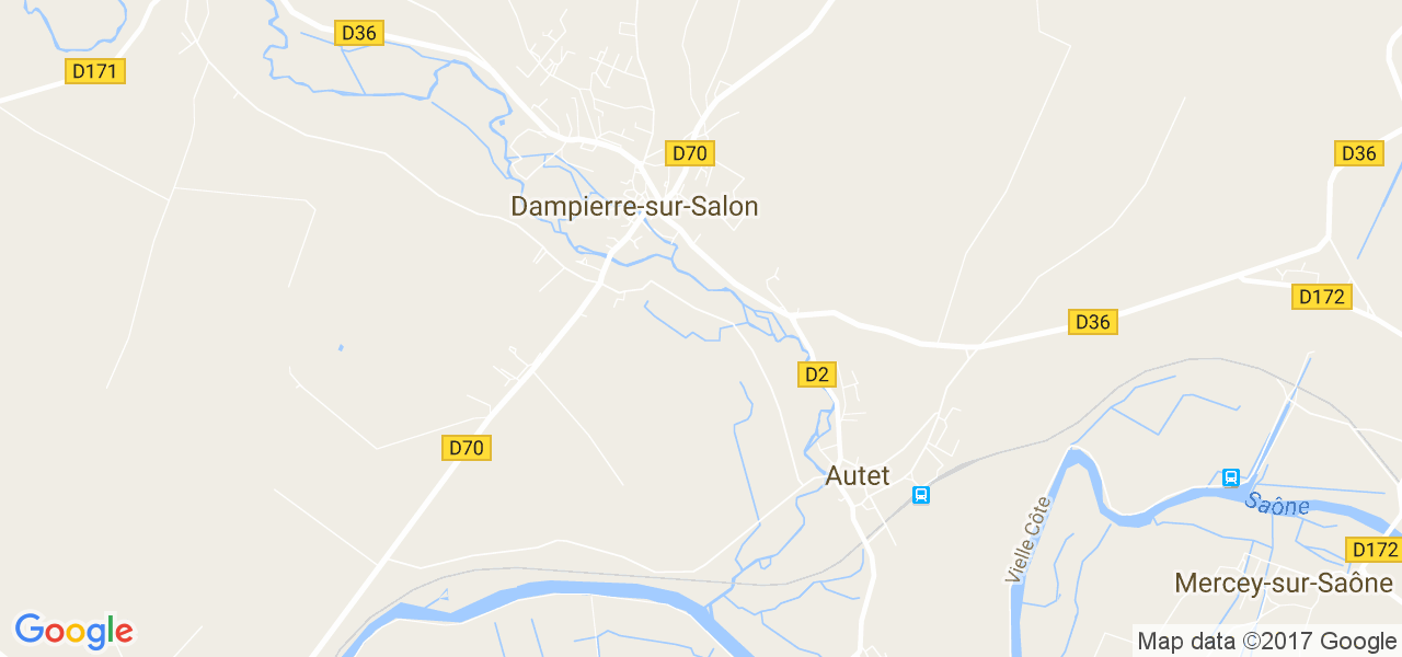 map de la ville de Dampierre-sur-Salon