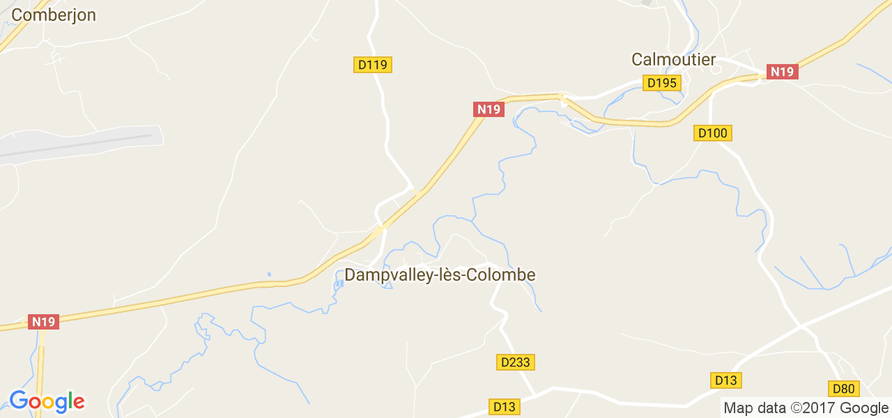 map de la ville de Dampvalley-lès-Colombe