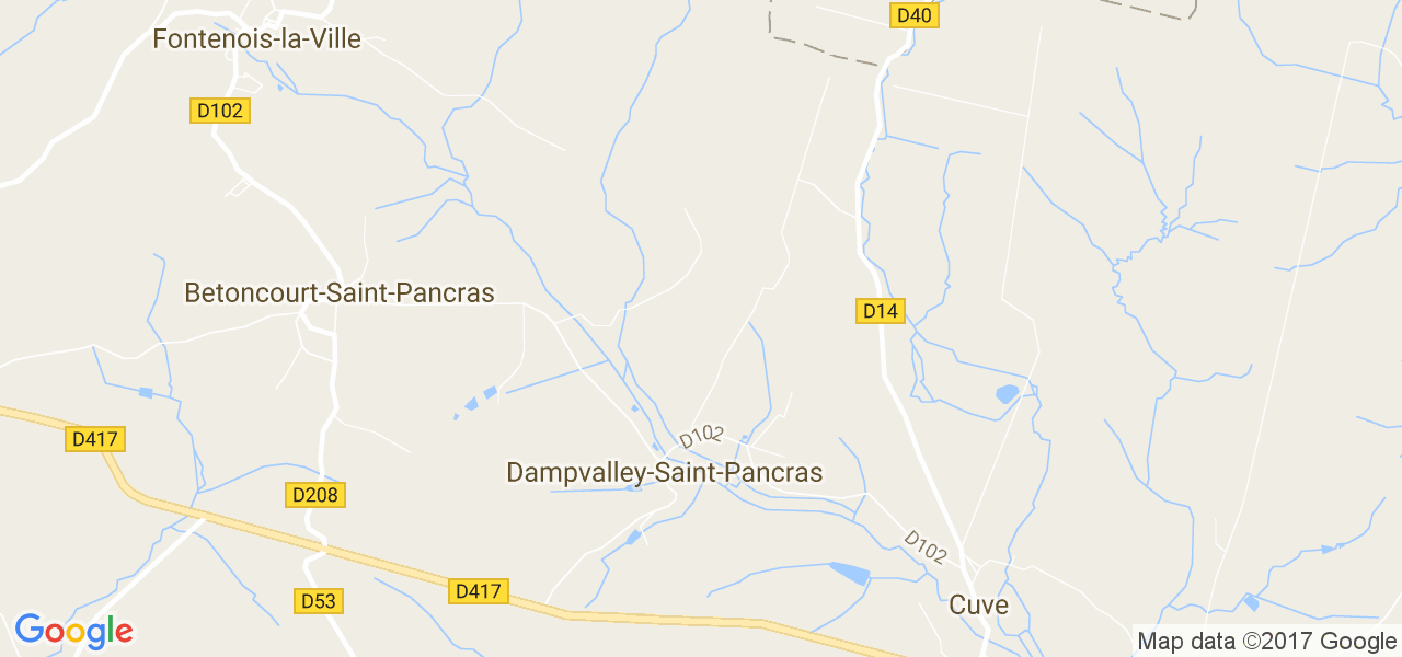 map de la ville de Dampvalley-Saint-Pancras