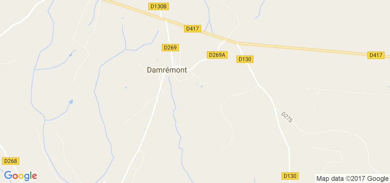 map de la ville de Damrémont