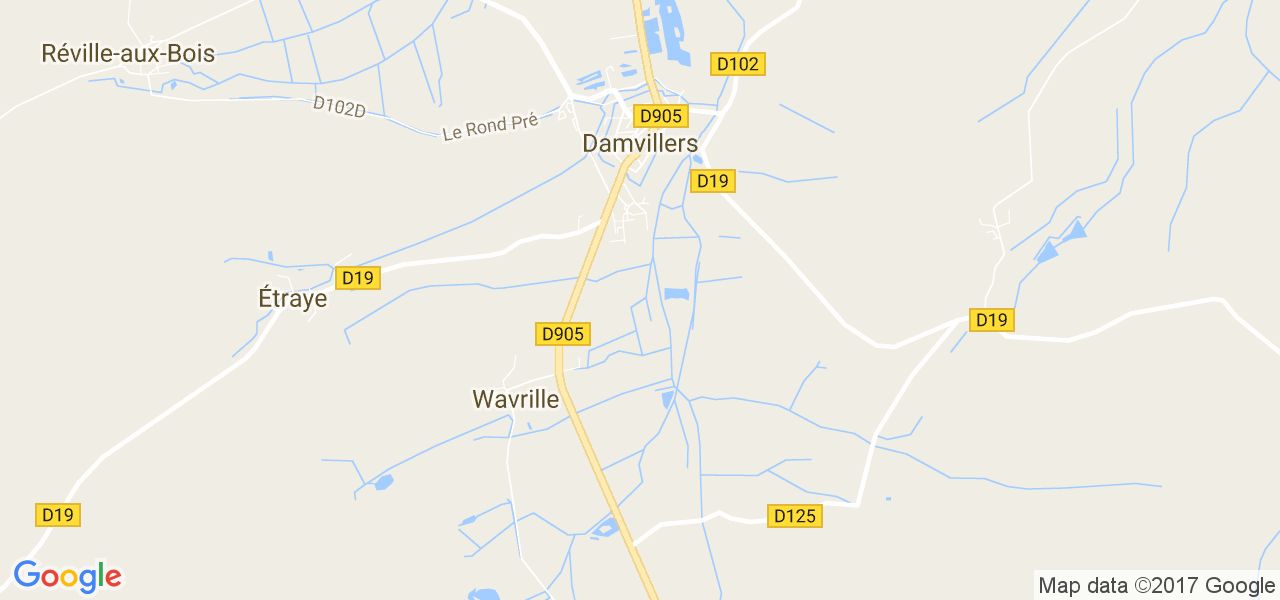 map de la ville de Damvillers