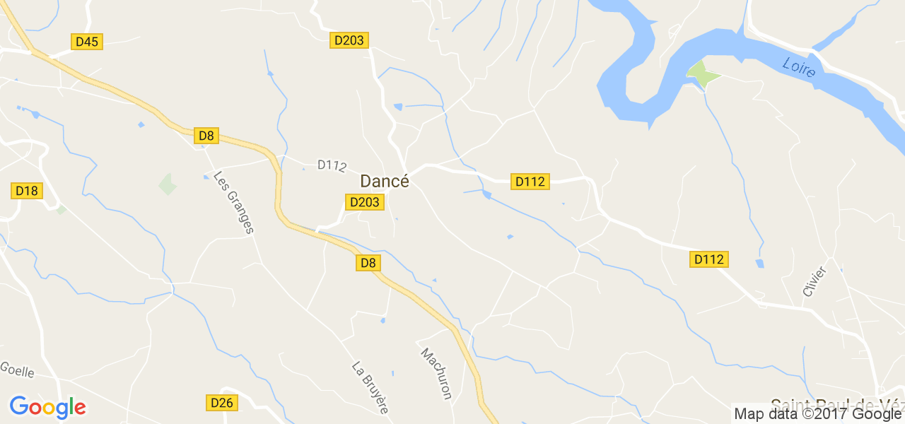 map de la ville de Dancé