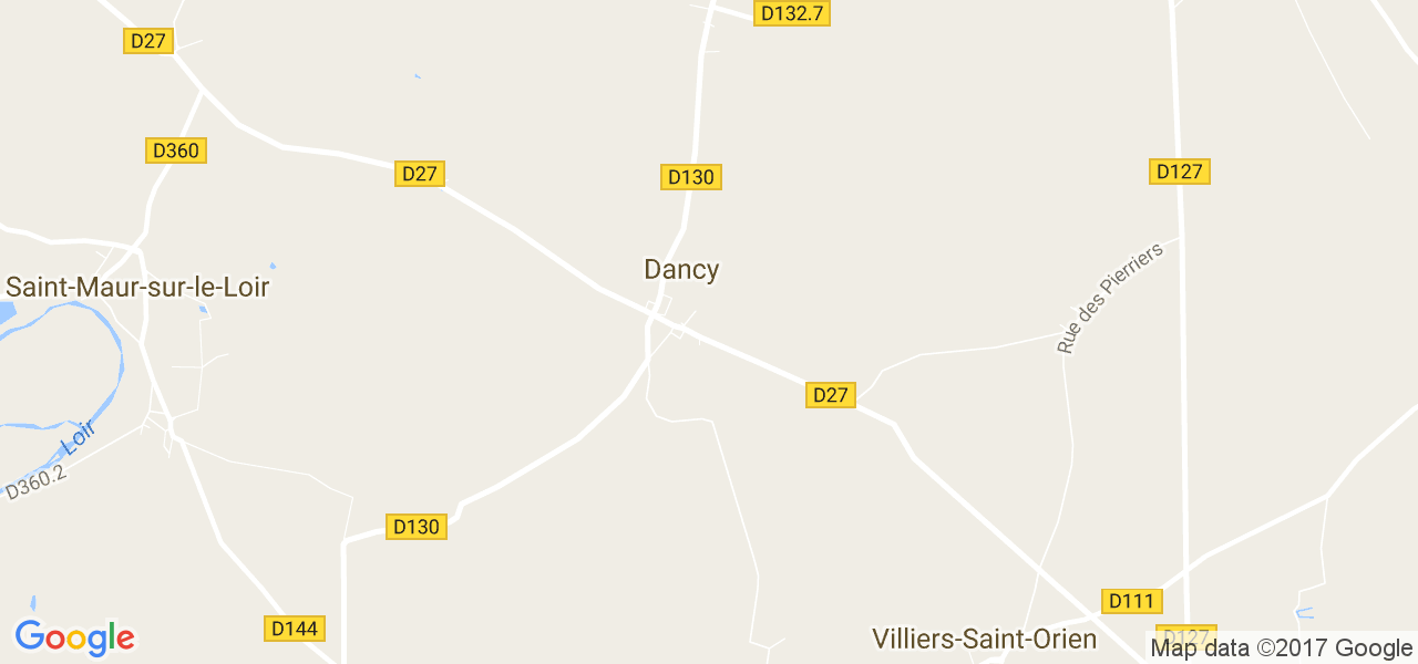 map de la ville de Dancy