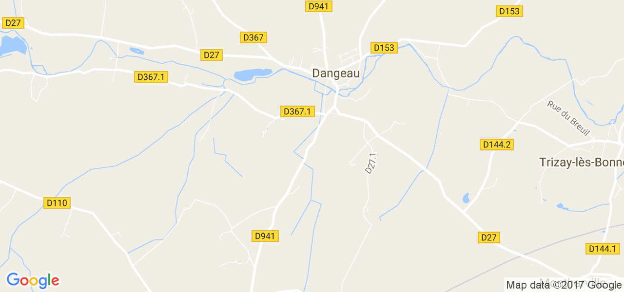 map de la ville de Dangeau