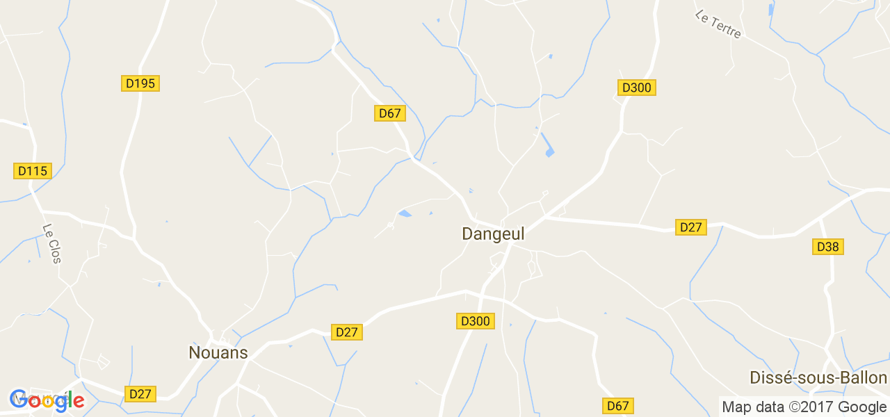 map de la ville de Dangeul