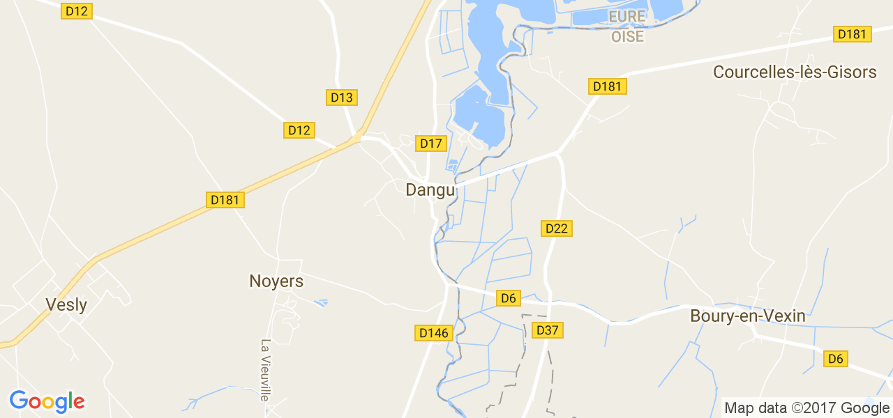 map de la ville de Dangu