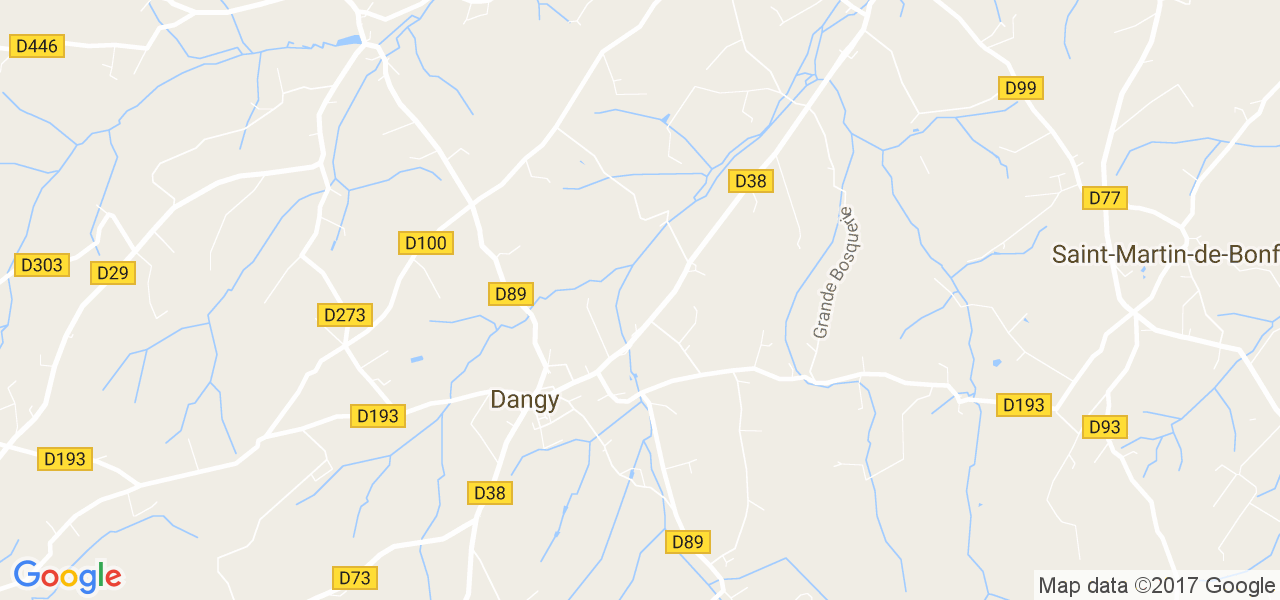 map de la ville de Dangy