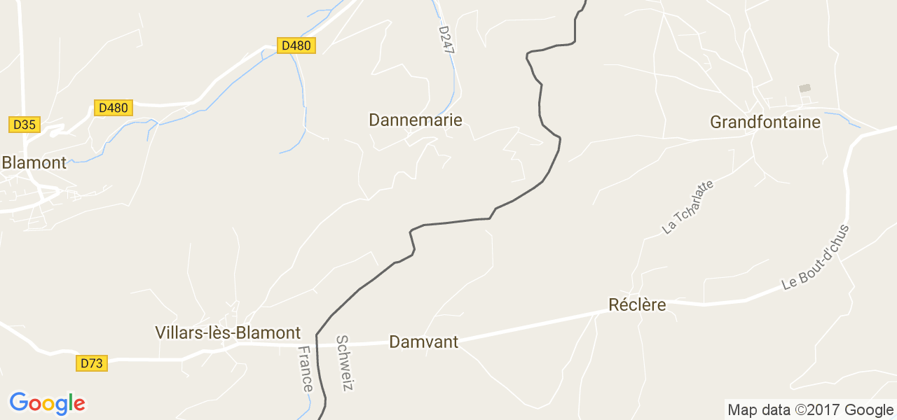 map de la ville de Dannemarie