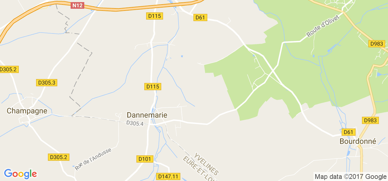 map de la ville de Dannemarie