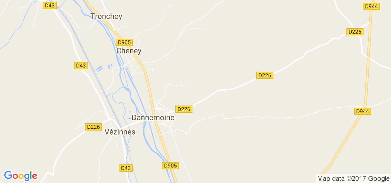 map de la ville de Dannemoine