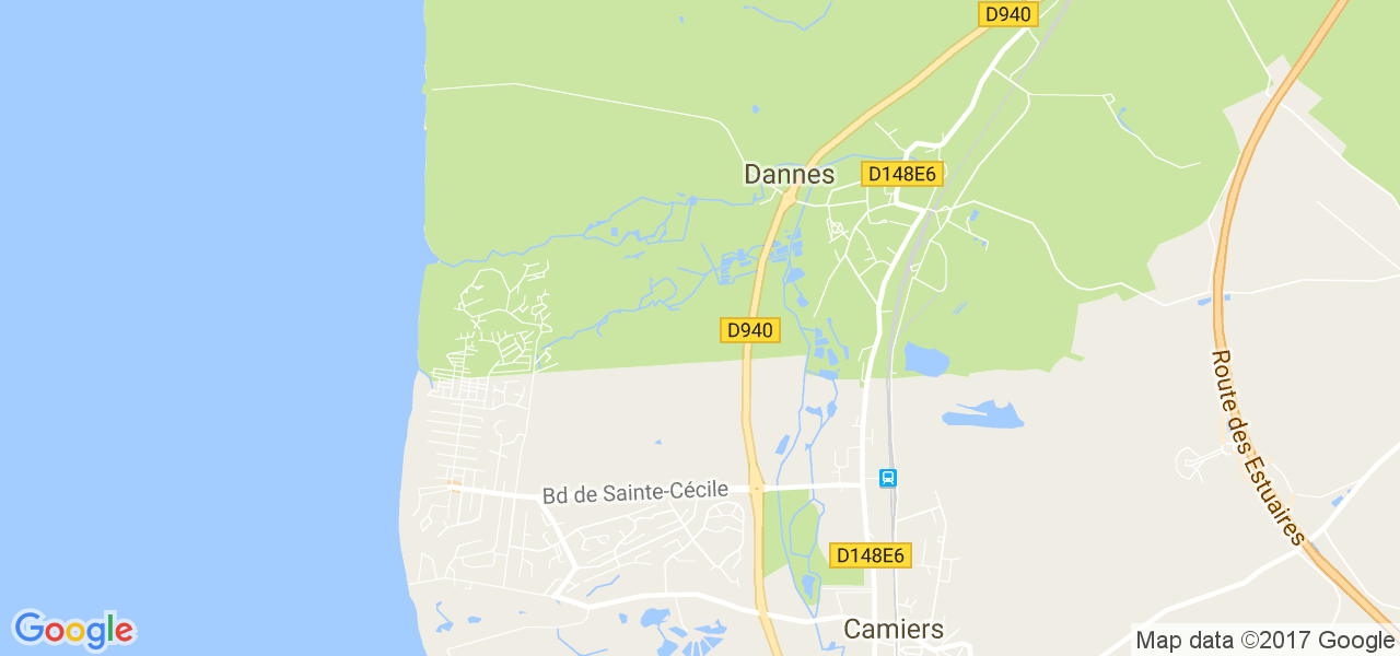 map de la ville de Dannes