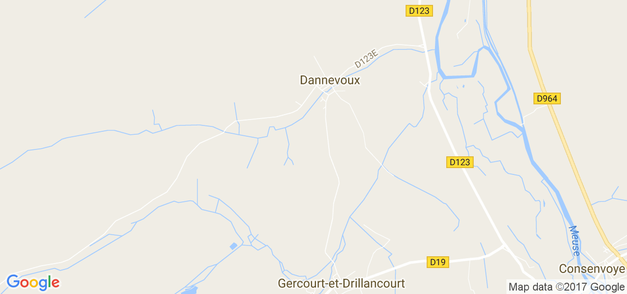 map de la ville de Dannevoux