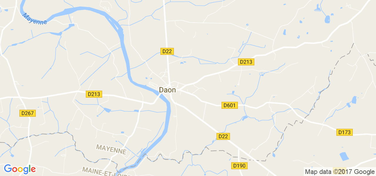 map de la ville de Daon