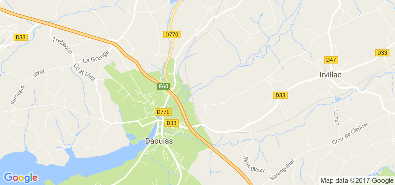 map de la ville de Daoulas