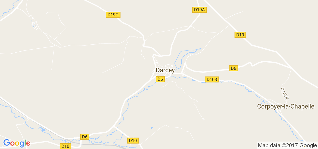 map de la ville de Darcey