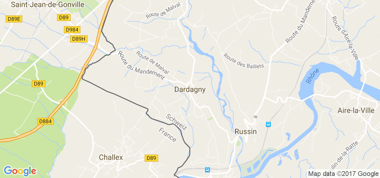 map de la ville de Dardagny