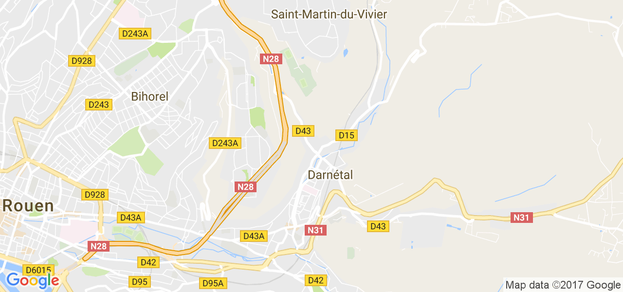 map de la ville de Darnétal