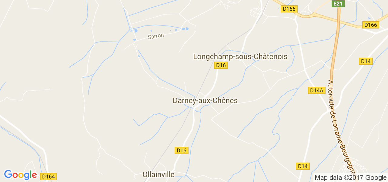 map de la ville de Darney-aux-Chênes
