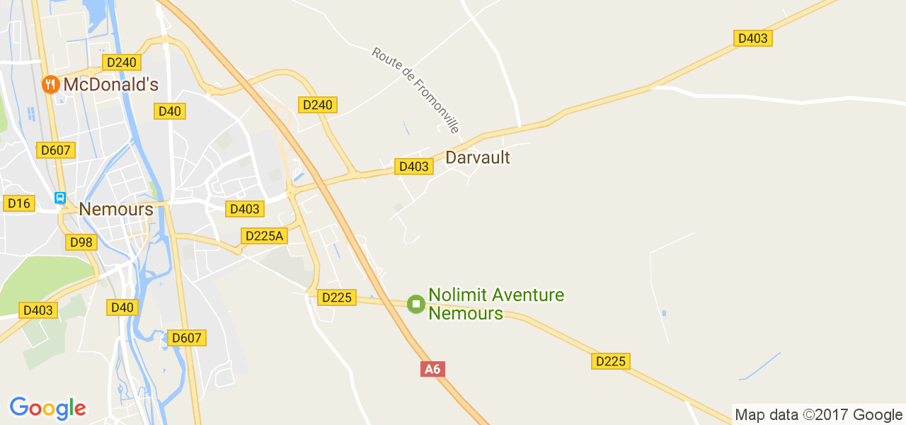 map de la ville de Darvault