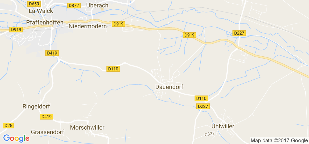 map de la ville de Dauendorf