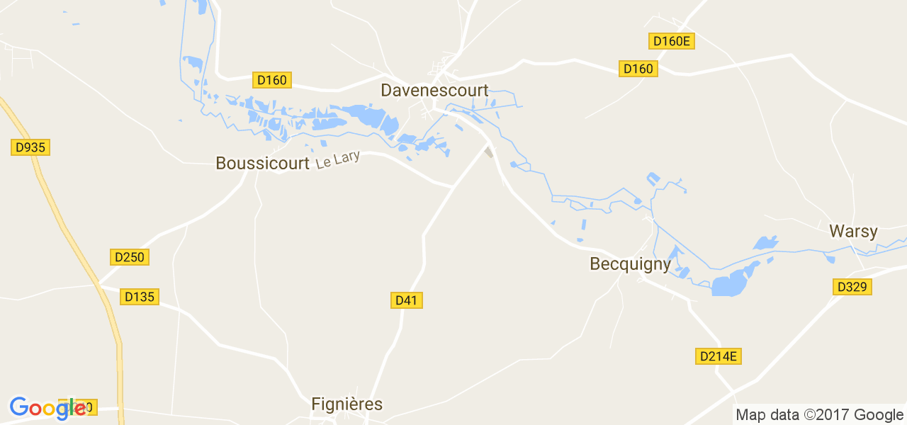 map de la ville de Davenescourt