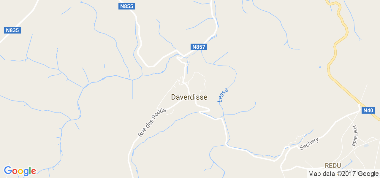 map de la ville de Daverdisse