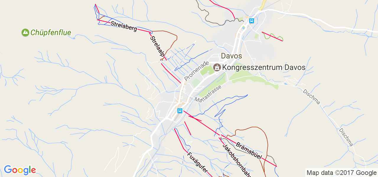 map de la ville de Davos