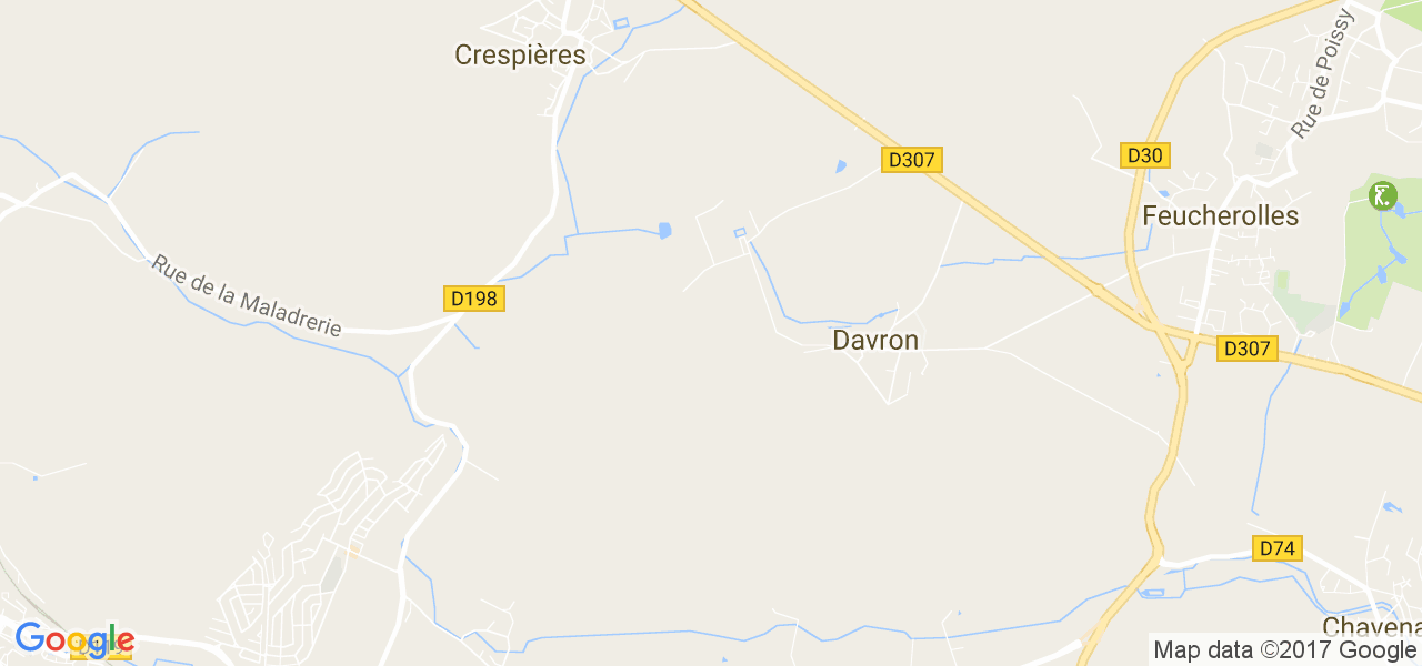 map de la ville de Davron