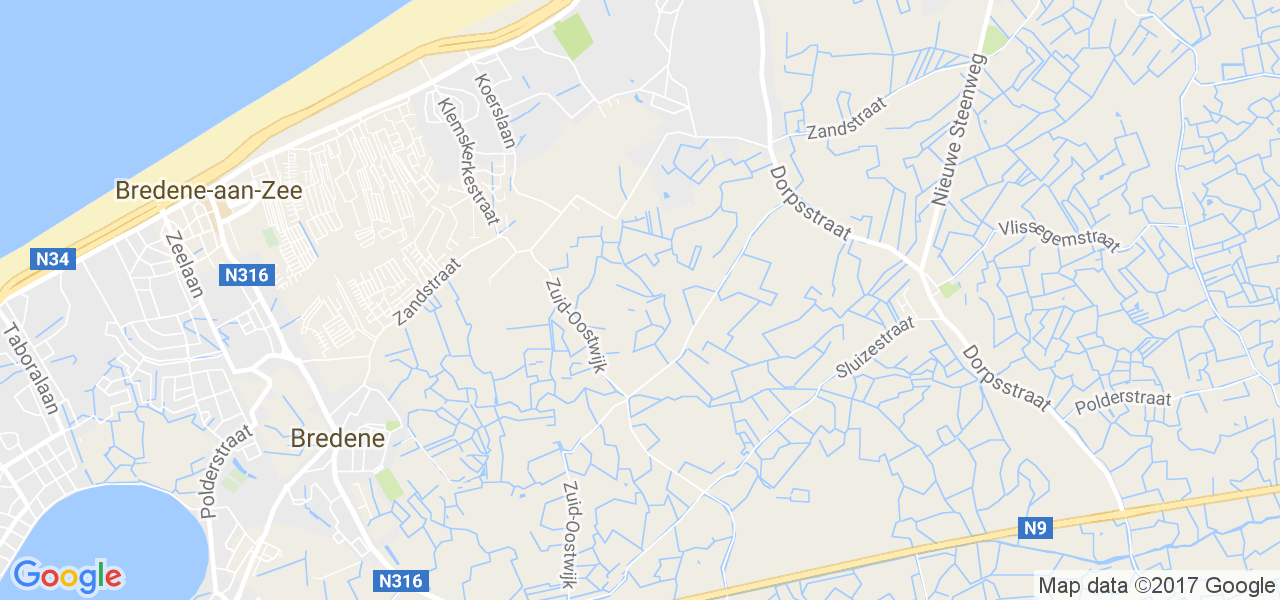 map de la ville de De Haan