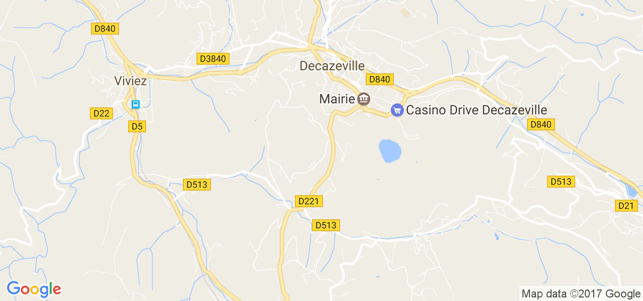 map de la ville de Decazeville