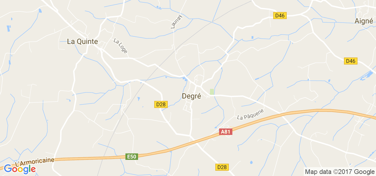 map de la ville de Degré